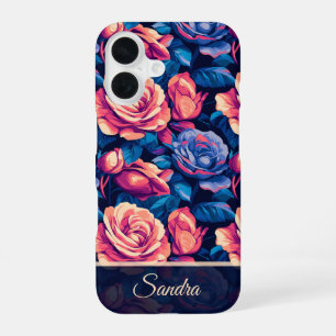 Kleurige Valentijnsdag cadeau roos bloem naam iPhone 16 Hoesje