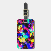 Kleurige verfauto met een kleur bagagelabel (Voorkant verticaal)