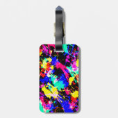 Kleurige verfauto met een kleur bagagelabel (Achterkant verticaal)