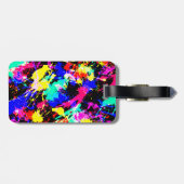 Kleurige verfauto met een kleur bagagelabel (Achterkant horizontaal)