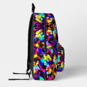 Kleurige verfauto met een kleur bedrukte rugzak (Links)