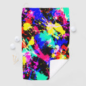 Kleurige verfauto met een kleur golfhanddoek (Insitu)