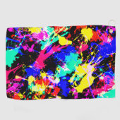 Kleurige verfauto met een kleur golfhanddoek (Horizontaal)