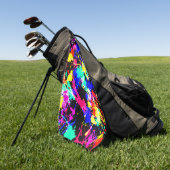 Kleurige verfauto met een kleur golfhanddoek (Groen)