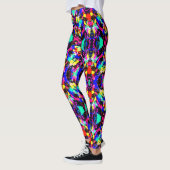 Kleurige verfauto met een kleur leggings (Links)