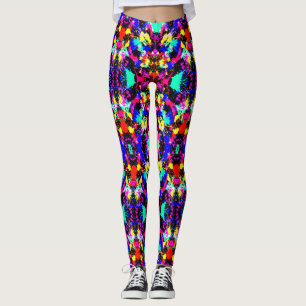 Kleurige verfauto met een kleur leggings