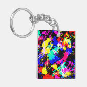 Kleurige verfauto met een kleur sleutelhanger (Voorkant Links)