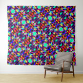 Kleurige verfauto met een kleur wandkleed (In Situ (horizontaal))