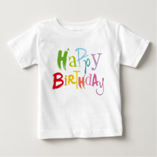 Kleurige verjaardags T-shirt voor kinderen