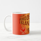 Kleurige Vintage Rhode Island Kaart Mok (Links)