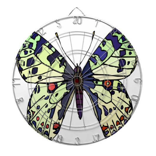 kleurige vlinder dartbord (Voorkant)