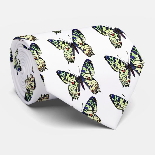 kleurige vlinder stropdas (Opgerold)