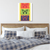 kleurige vlinderboeg art. 2 canvas afdruk (Insitu (Slaapkamer))