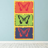  kleurige vlinderboeg art. 2 canvas afdruk (Insitu (Houten vloer))