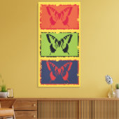  kleurige vlinderboeg art. 2 canvas afdruk (Insitu (Woonkamer))