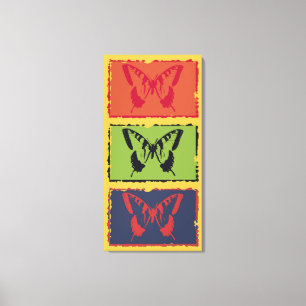 kleurige vlinderboeg art. 2 canvas afdruk