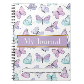 Kleurige vlinders journaal Spiraal Notebook Notitieboek