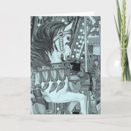 Kleurige vrolijk paard kaart (Voorkant)