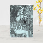 Kleurige vrolijk paard kaart (Gele Bloem)