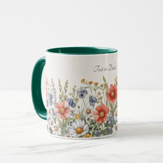 Kleurige Wilde Bloemen Mok (Voorkant links)