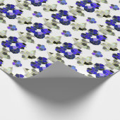 Kleurillustratie Fancy vormen, grijs en blauw Cadeaupapier (Hoek)