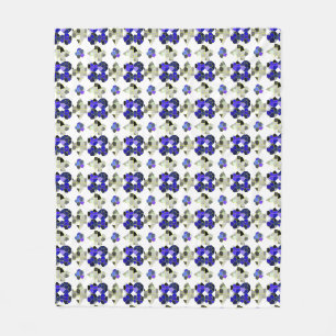 Kleurillustratie Fancy vormen, grijs en blauw Fleece Deken