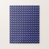 Kleurillustratie Fancy vormen, grijs en blauw Legpuzzel (Verticaal)