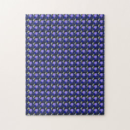 Kleurillustratie Fancy vormen, grijs en blauw Legpuzzel