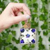 Kleurillustratie Fancy vormen, grijze en blauwe to Sleutelhanger (Hand)