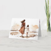 Kleuring van moeder en dochter kaart (Voorkant)