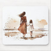 Kleuring van moeder en dochter muismat (Voorkant)