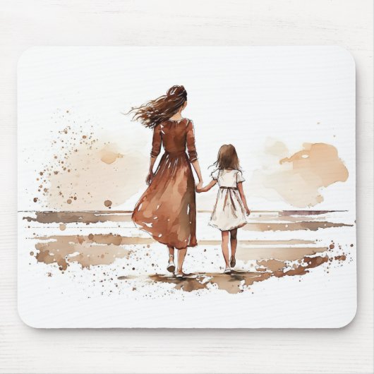 Kleuring van moeder en dochter muismat (Voorkant)