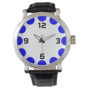 Kleurinstelling - Blauw en wit Horloge