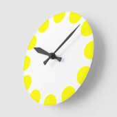 Kleurinstelling - Geel en wit Ronde Klok (Hoek)
