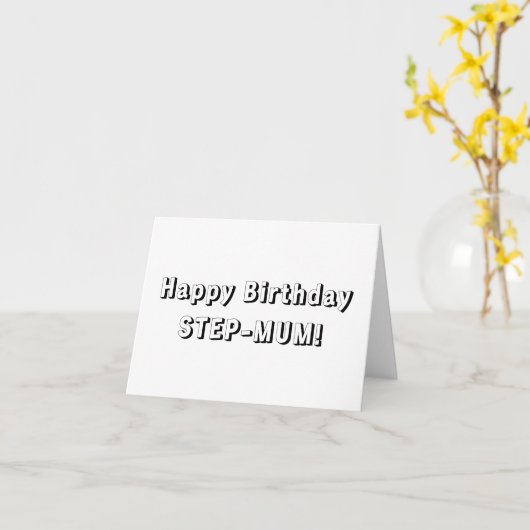 Kleurkaart, Happy jarig stepmum Kaart (Gele Bloem)