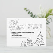 Kleurkaarten voor kerstfoto's voor vakantie feestdagenkaart (Staand voorkant)