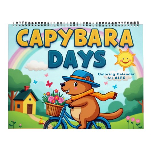 Kleurkalender met Capybara's Kalender (Hoes)
