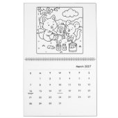 Kleurkalender met leuke vrienden kalender (Mar 2027)