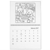 Kleurkalender met leuke vrienden kalender (Feb 2027)