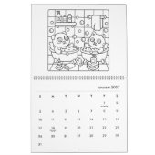 Kleurkalender met leuke vrienden kalender (Jan 2027)