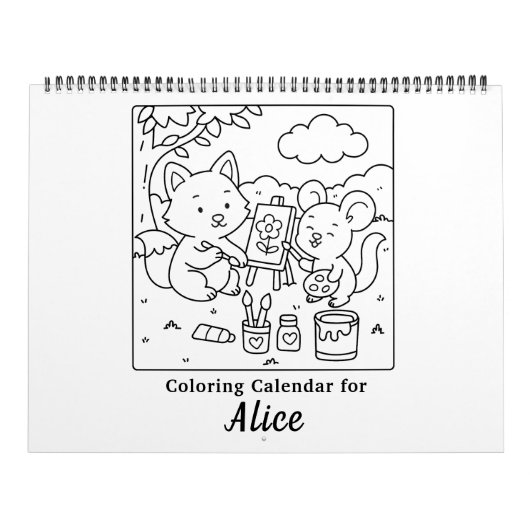 Kleurkalender met leuke vrienden kalender (Hoes)
