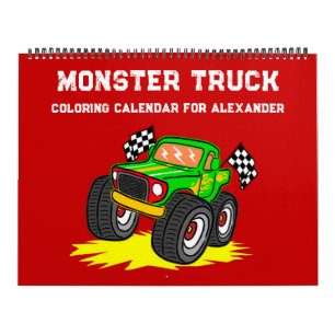 Kleurkalender Monster Truck Kalender