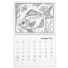 Kleurkalender onder de zee kalender