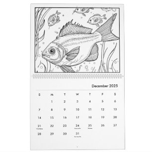Kleurkalender onder de zee kalender