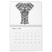 Kleurkalender voor volwassenen kalender (Feb 2026)