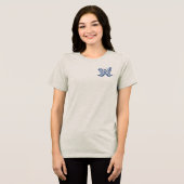 Kleurkanker Bewustzijn Vlinder Tri-Blend Shirt (Voorkant volledig)