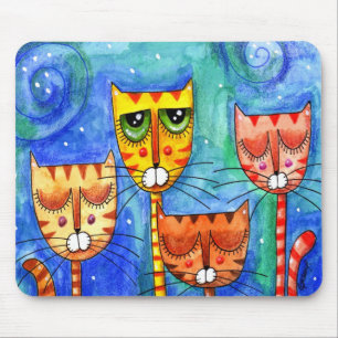 Kleurkatten - Mousepad Muismat