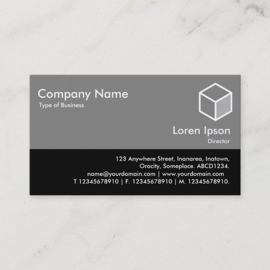 Kleurkiezer - 50-pc grijs en zwart visitekaartje (Voorkant)