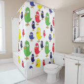 Kleurkippen Douchegordijn (In situ)
