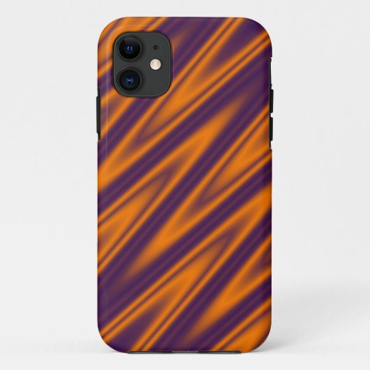 Kleurklassen ZigZag Stripes - oranje violet Case-Mate iPhone Case (Achterkant)